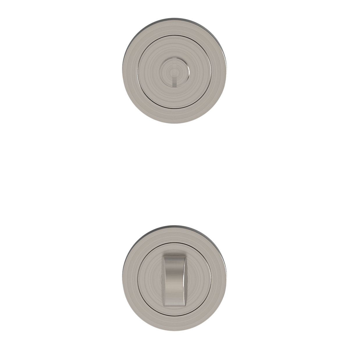 GoodHome Duod Brushed Grey Nickel effect Round Thumbturn, Pair