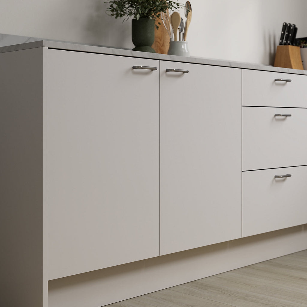 GoodHome Elcot Matt pebble Standard End panel (H)900mm (W)610mm