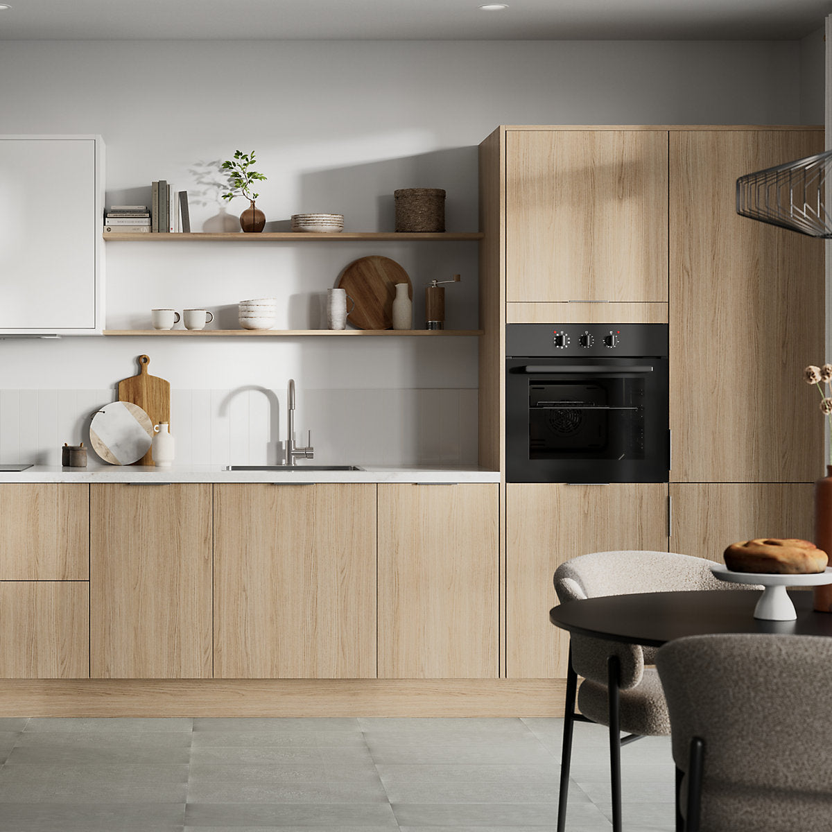 GoodHome Elcot Matt white Standard End panel (H)900mm (W)610mm