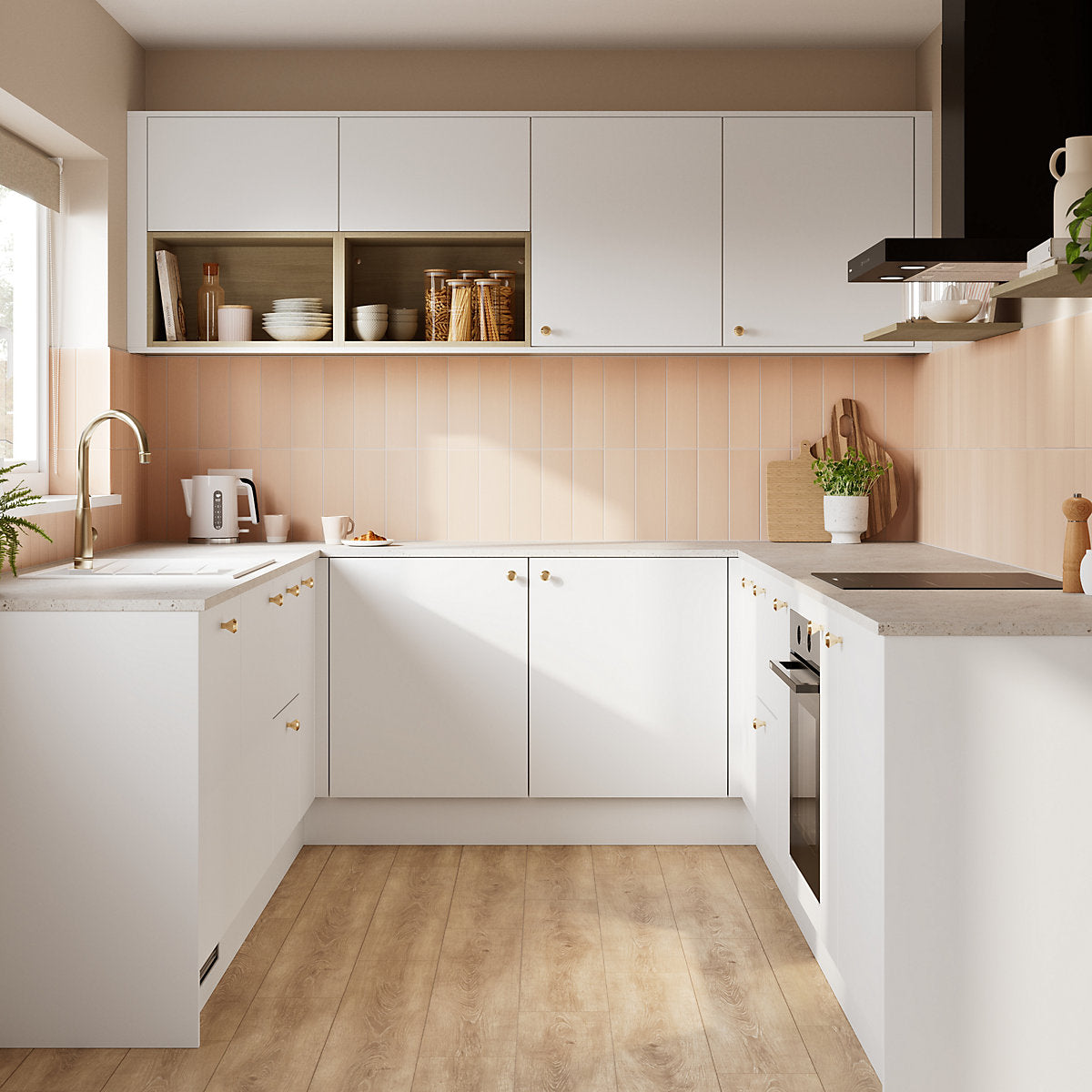 GoodHome Elcot Matt white Standard End panel (H)900mm (W)610mm