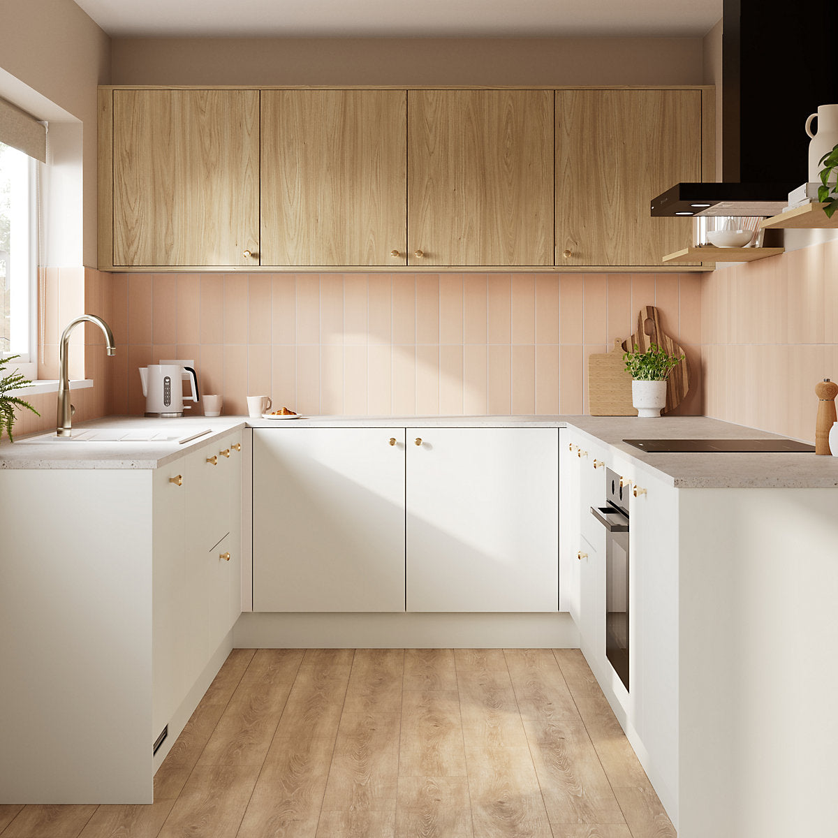 GoodHome Elcot Matt white Standard End panel (H)900mm (W)610mm