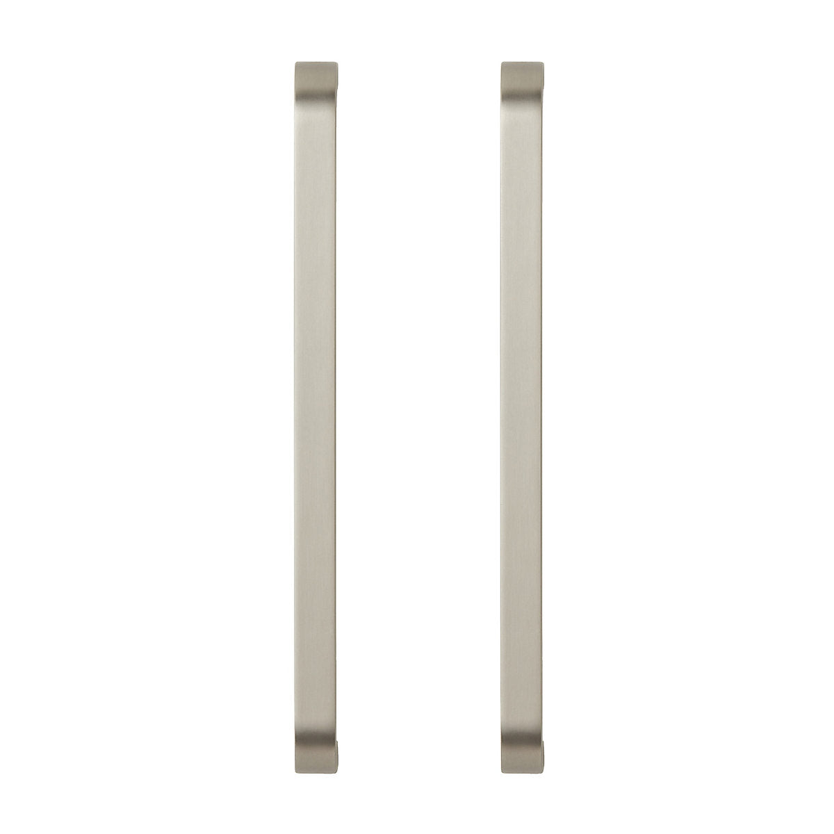 GoodHome Epazote Nickel effect Kitchen cabinets D-shaped Pull Handle (L)20cm (D)30mm, Pack of 2