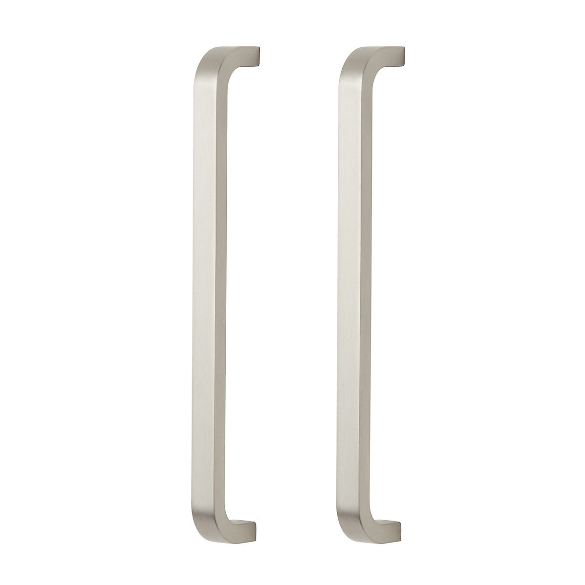 GoodHome Epazote Nickel effect Kitchen cabinets D-shaped Pull Handle (L)20cm (D)30mm, Pack of 2