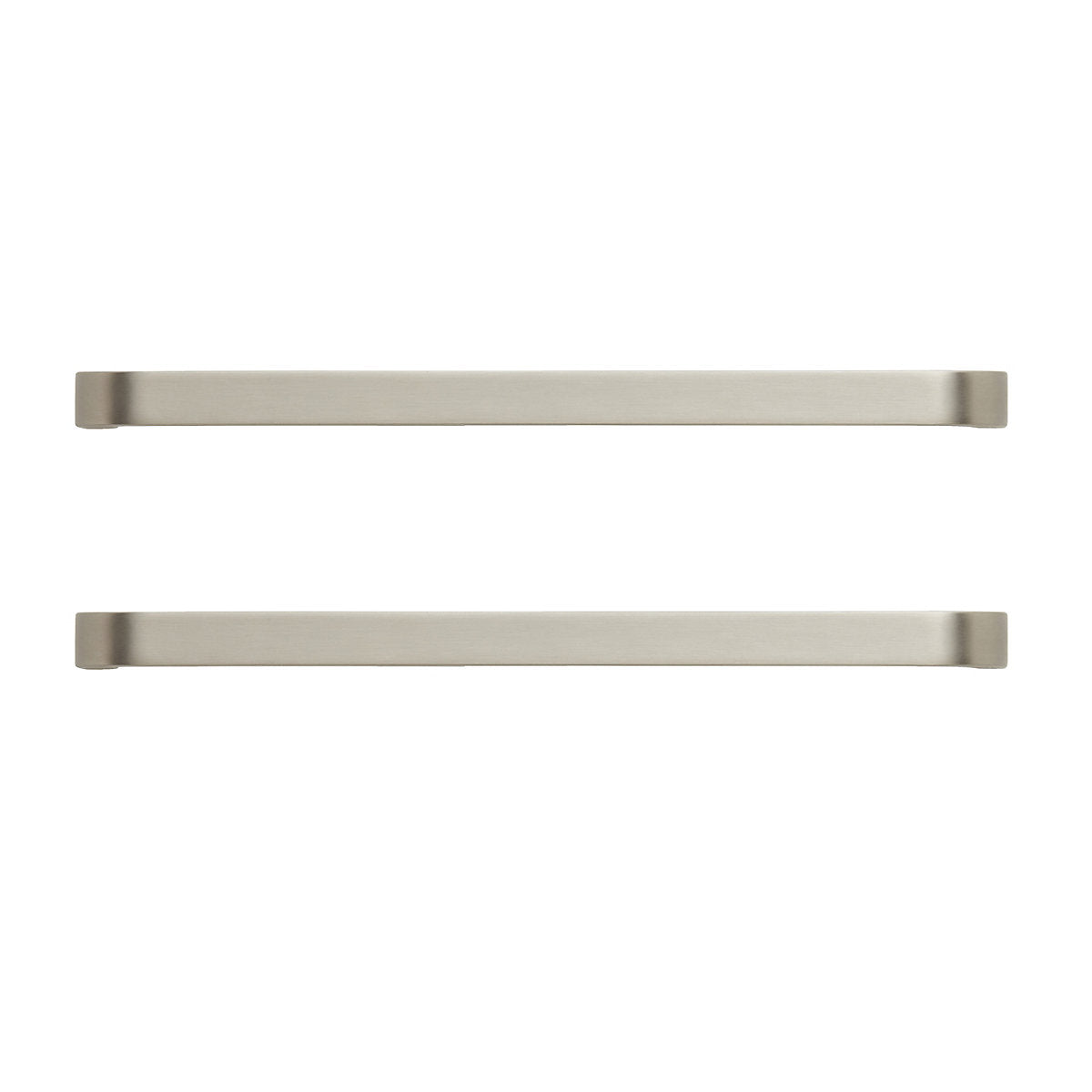 GoodHome Epazote Nickel effect Kitchen cabinets D-shaped Pull Handle (L)20cm (D)30mm, Pack of 2