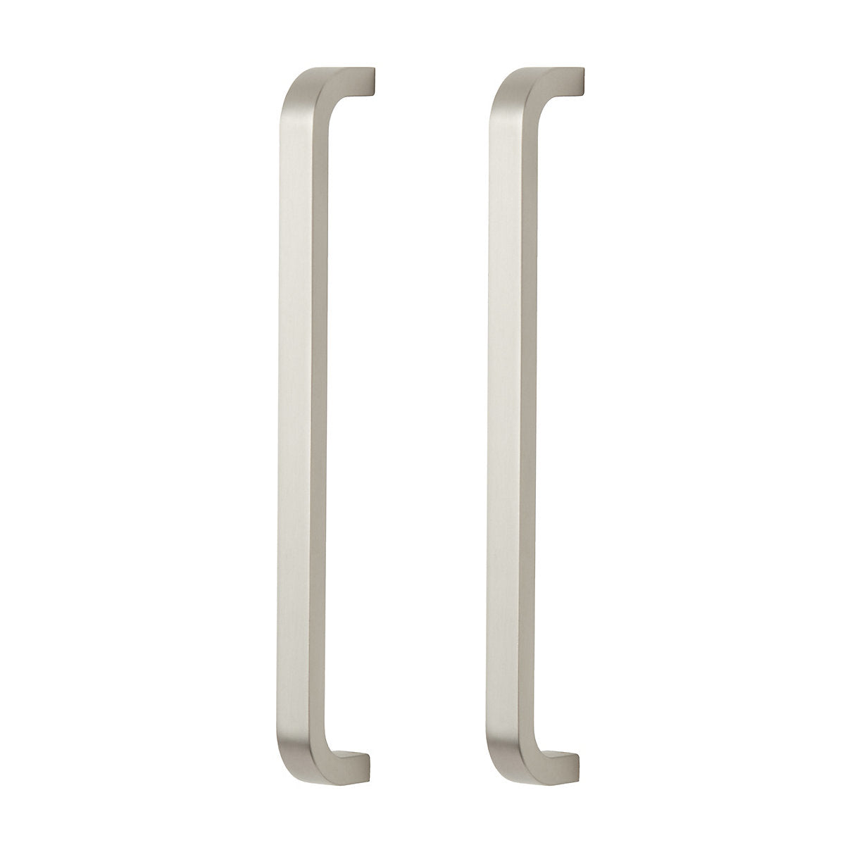 GoodHome Epazote Nickel effect Kitchen cabinets D-shaped Pull Handle (L)20cm (D)30mm, Pack of 2