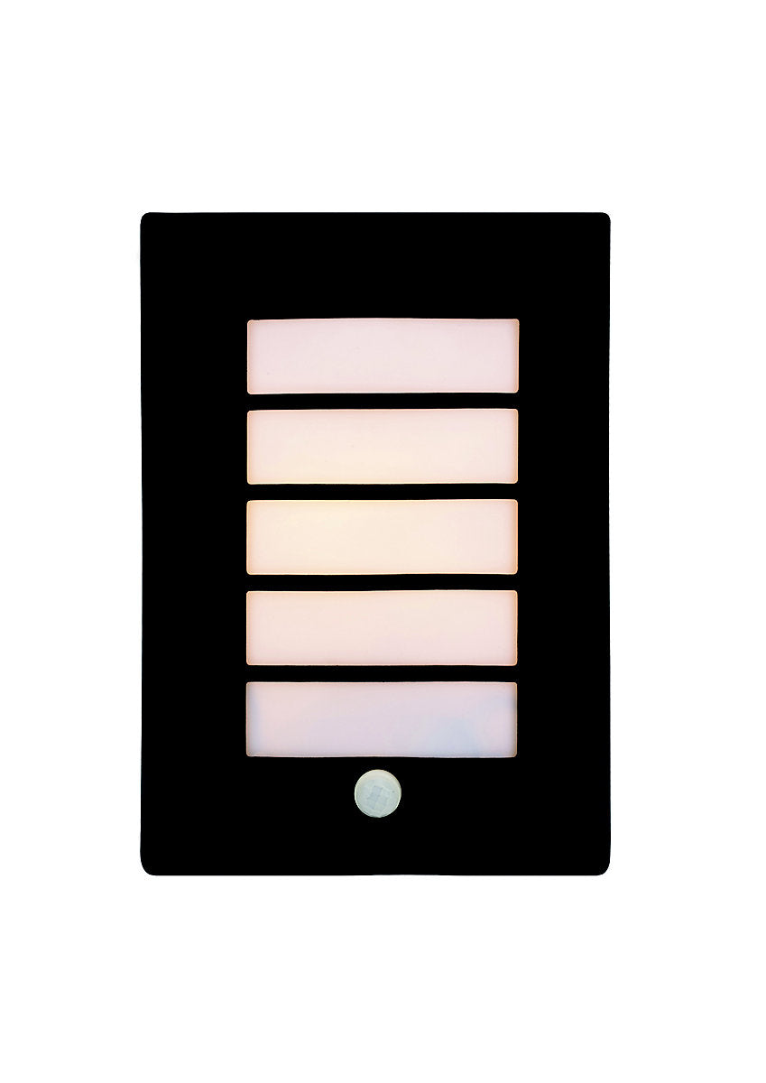 GoodHome Fixed Matt Dark Grey PIR Motion sensor Outdoor Wall light 40W