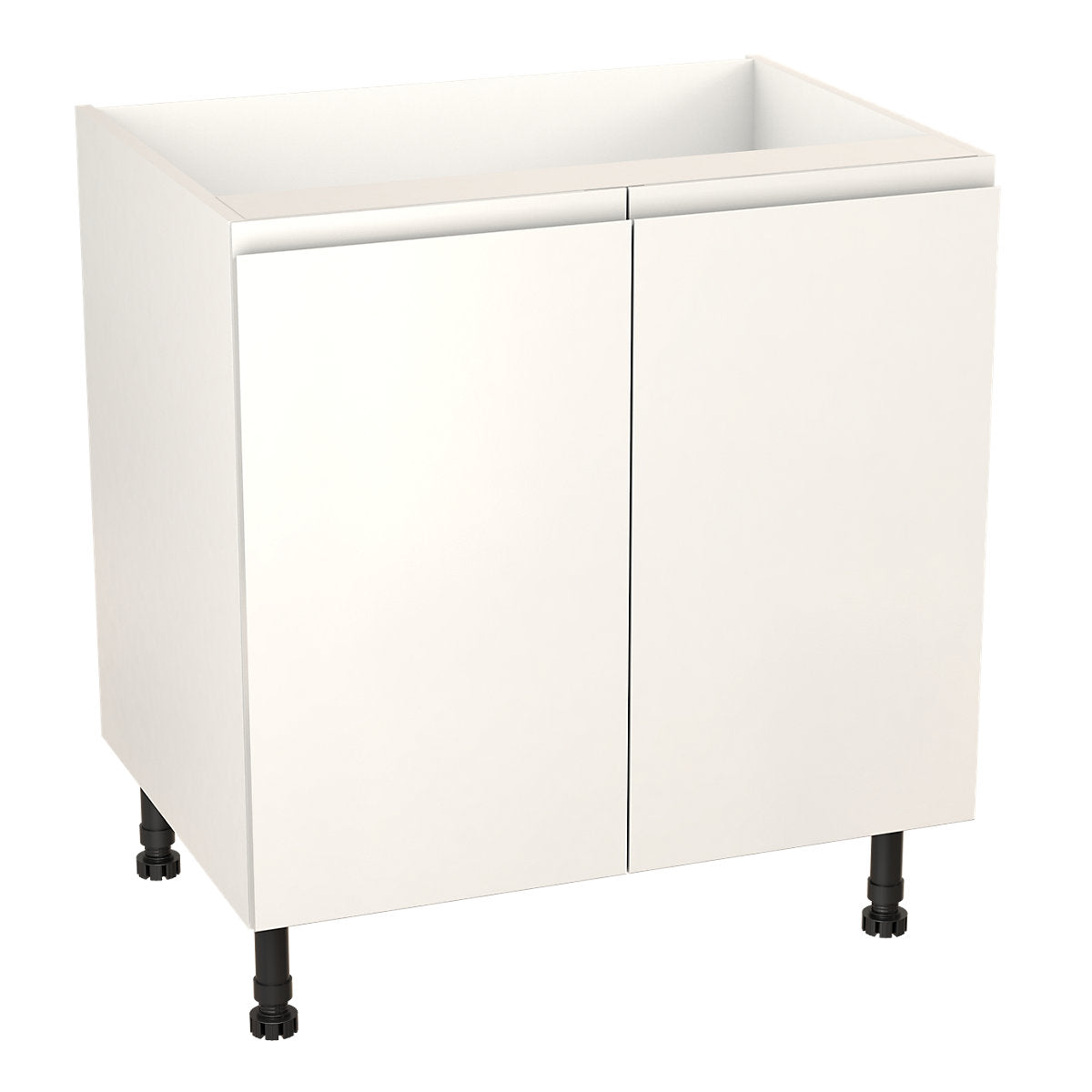 GoodHome Garcinia Gloss white integrated handle Base Kitchen cabinet (W) 800mm (H)720mm