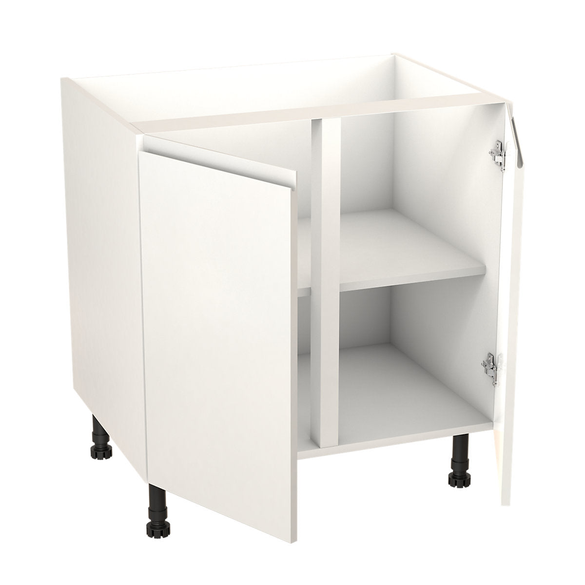 GoodHome Garcinia Gloss white integrated handle Base Kitchen cabinet (W) 800mm (H)720mm