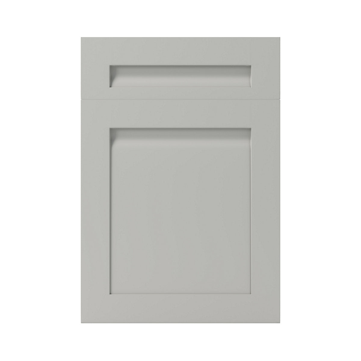 GoodHome Garcinia Integrated handle Matt grey Shaker Door & drawer 500mm