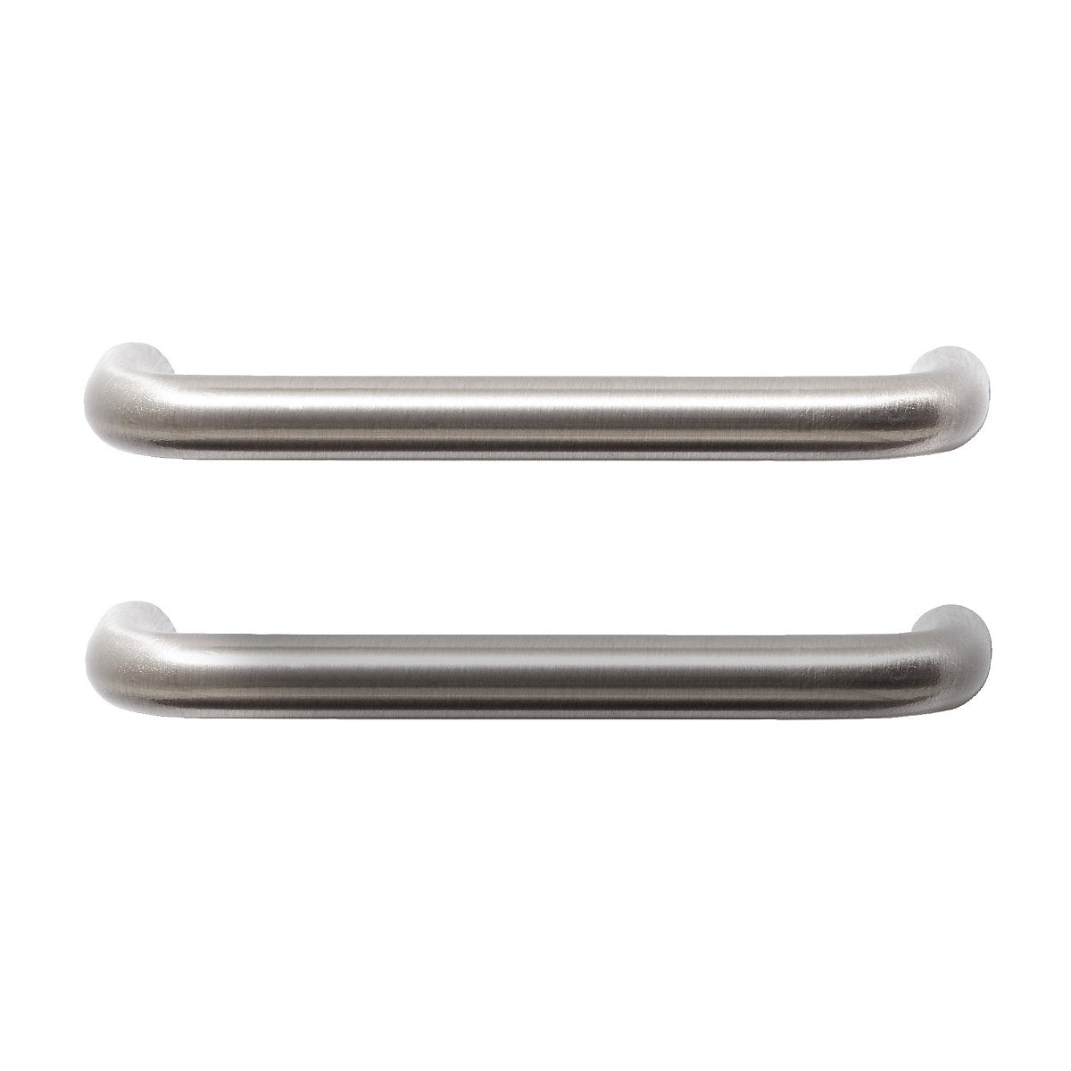 GoodHome Gen Nickel effect Kitchen cabinets D-shaped Pull Handle (L)10.6cm (D)30mm, Pack of 2