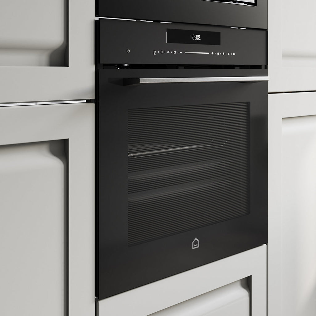 GoodHome GHPYOVTC72 Built-in Single Multi-function pyrolytic Electric Oven - Gloss black