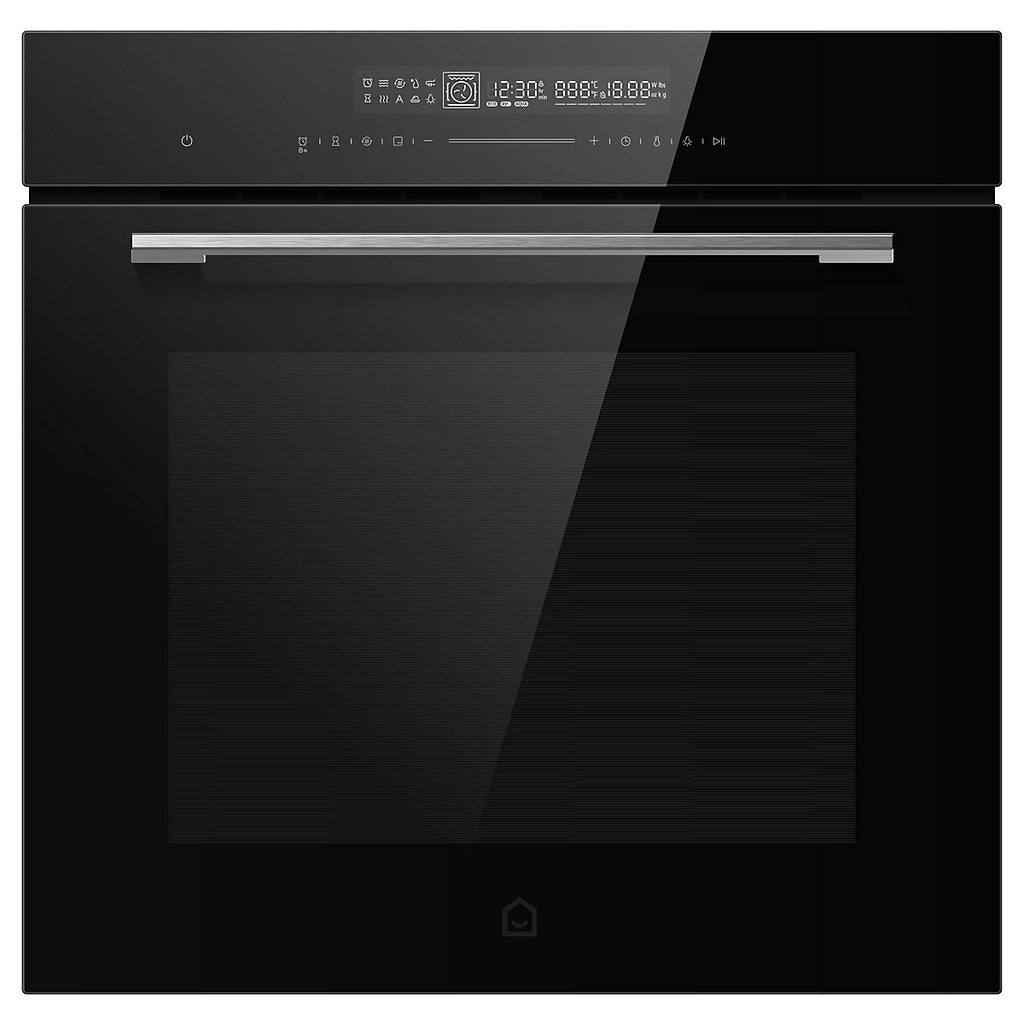 GoodHome GHPYOVTC72 Built-in Single Multi-function pyrolytic Electric Oven - Gloss black