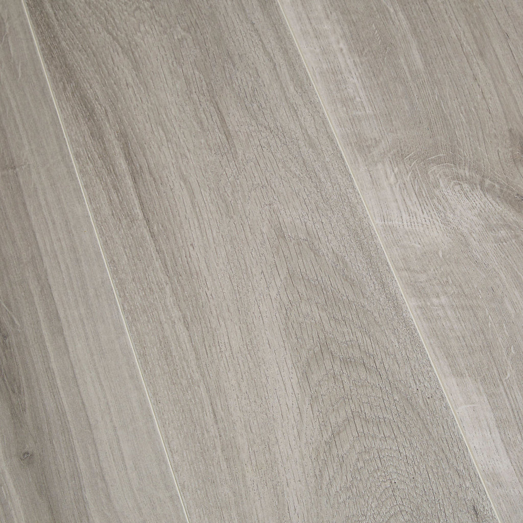 GoodHome Gladstone Wood planks Grey wood effect Structured Laminate Flooring, 1.996m²