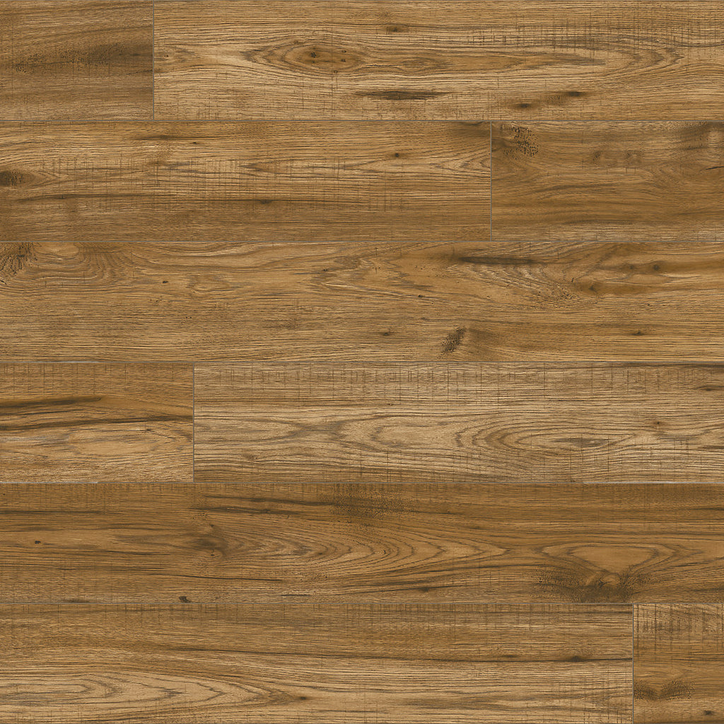 GoodHome Hickory Natural Oak Wood effect Structured Laminate Flooring, 2.2m²