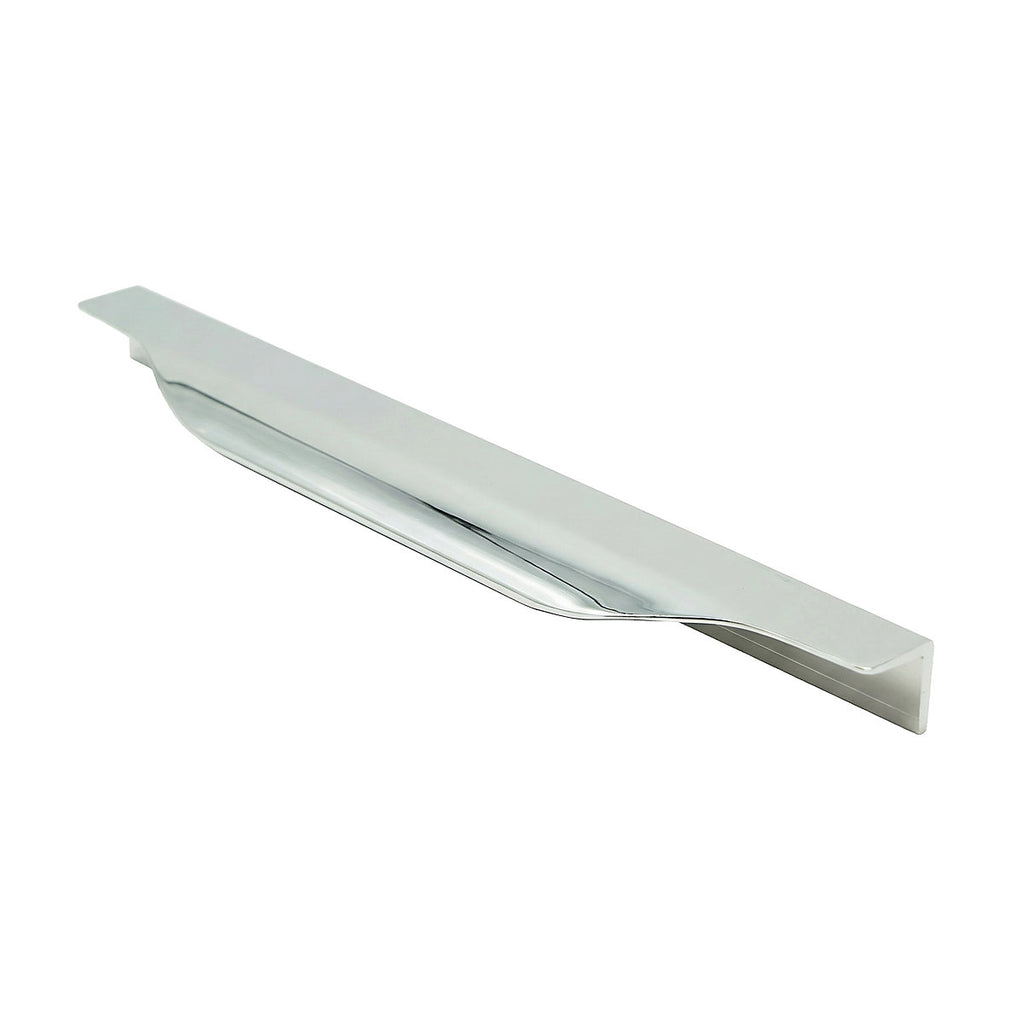 GoodHome Imandra Silver effect Bathroom Curved Edge Handle, (L)800mm x (D)39mm, Set of 2
