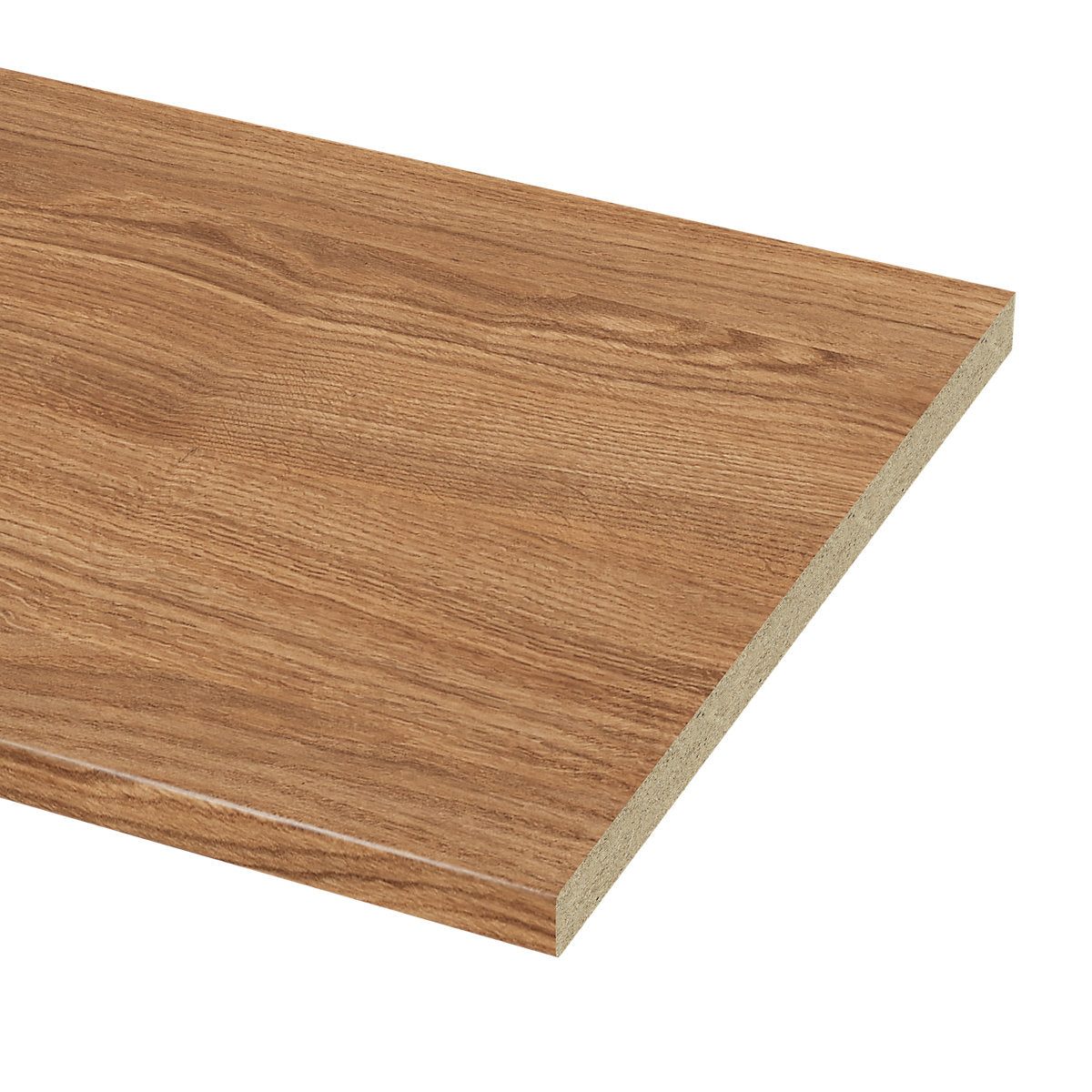 GoodHome Kabsa Warm Oak effect Laminate Post-formed edge Worktop, (L)3000mm (W)620mm (T)38mm