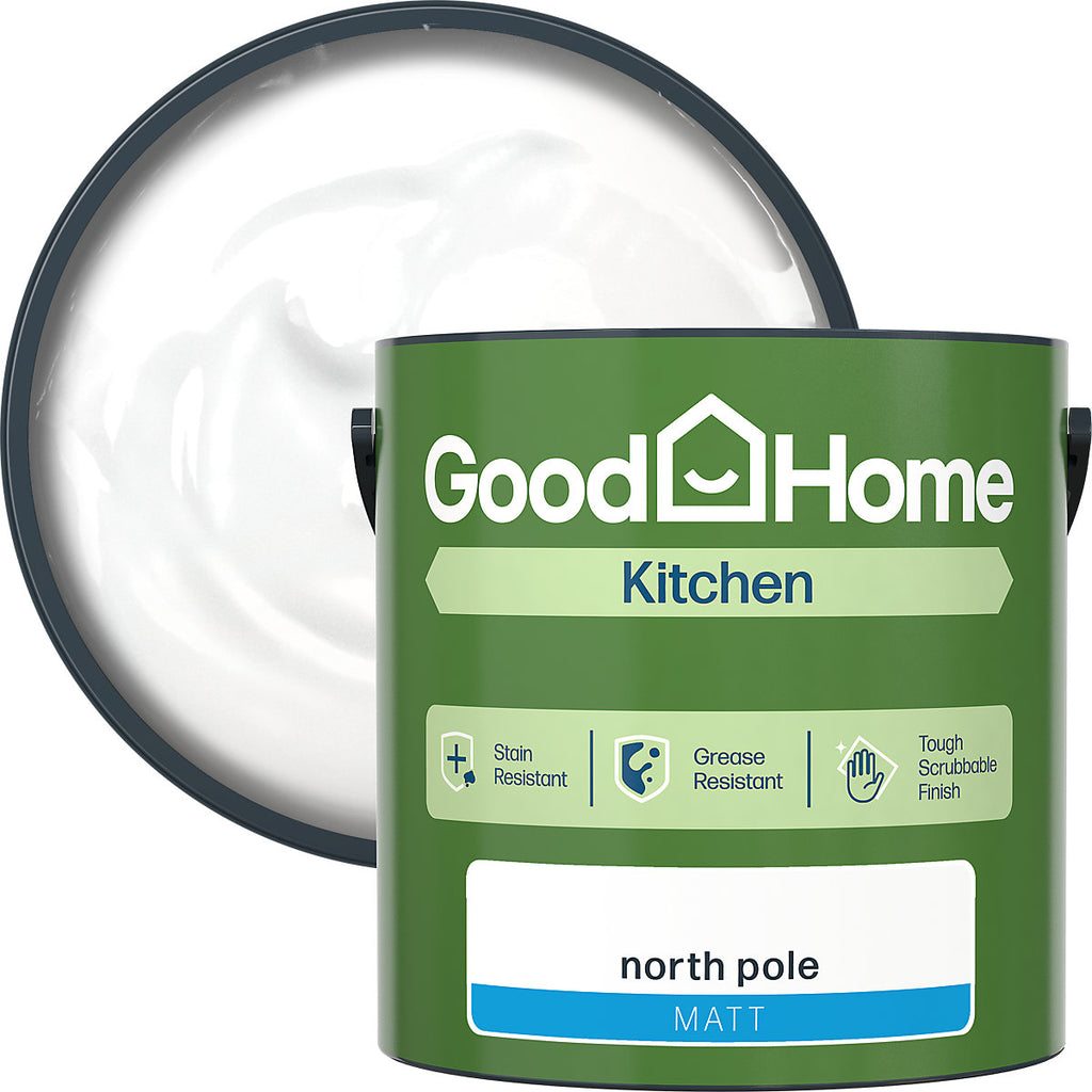 GoodHome Kitchen North Pole Matt Wall & ceiling Emulsion paint, 2.5L
