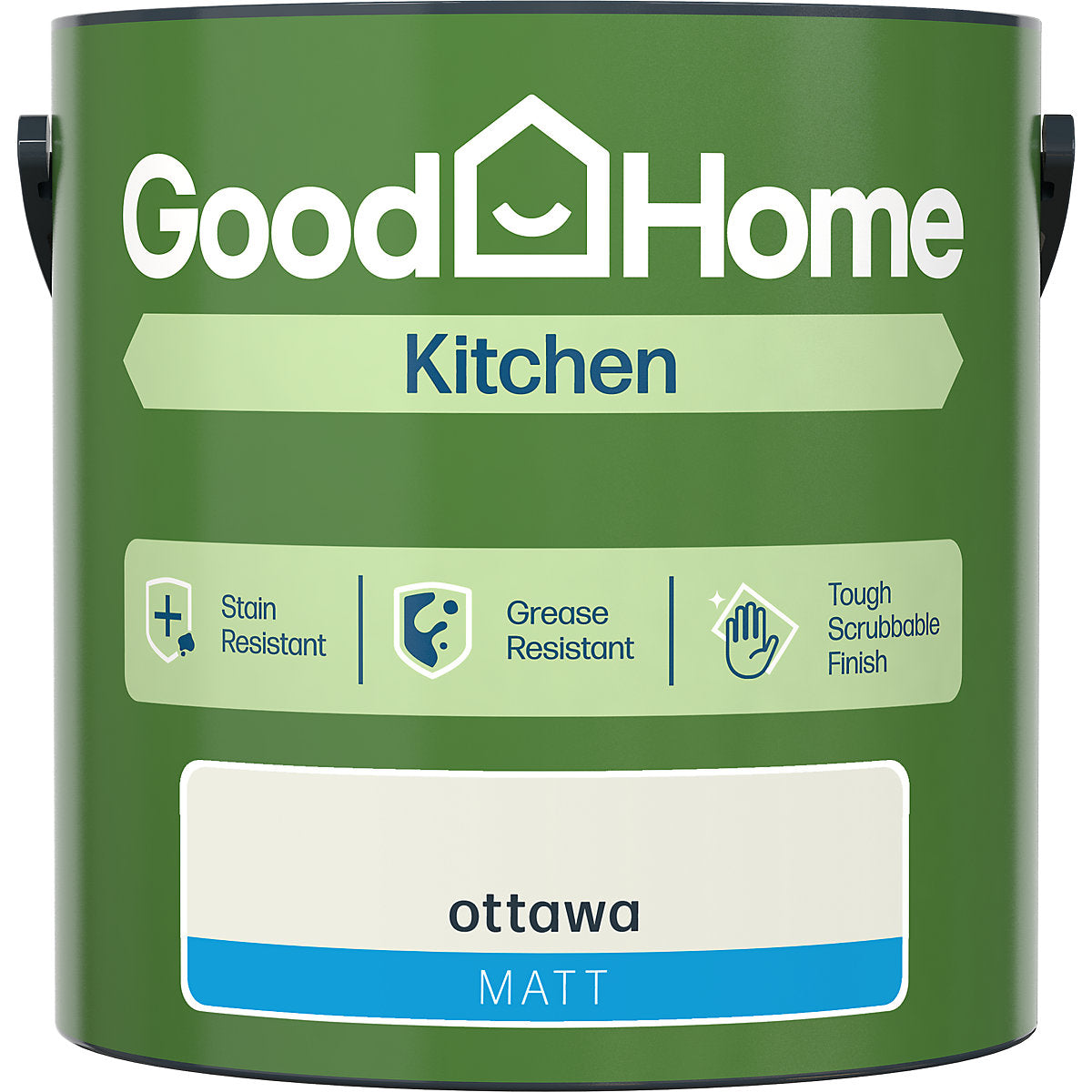 GoodHome Kitchen Ottawa Matt Wall & ceiling Emulsion paint, 2.5L