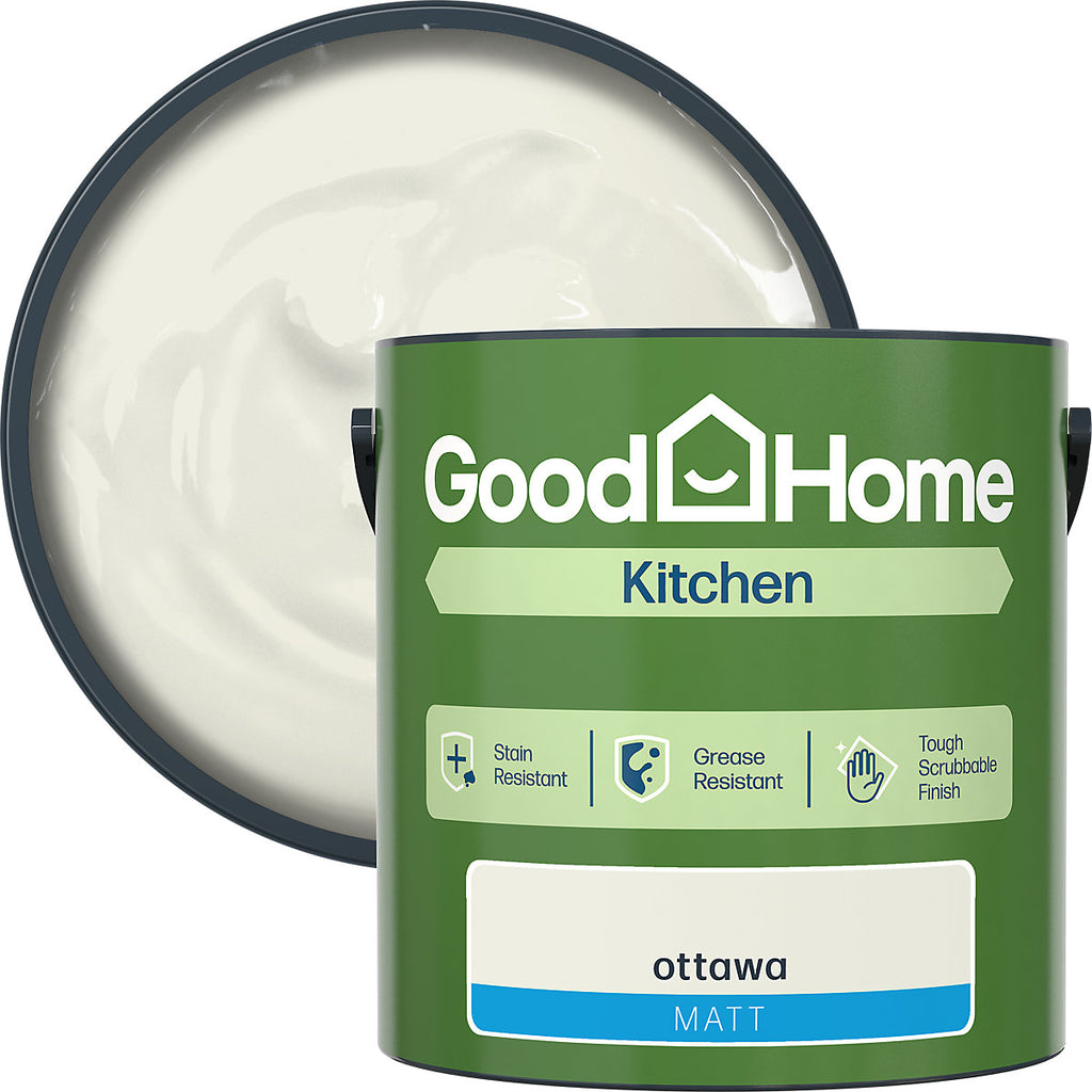 GoodHome Kitchen Ottawa Matt Wall & ceiling Emulsion paint, 2.5L