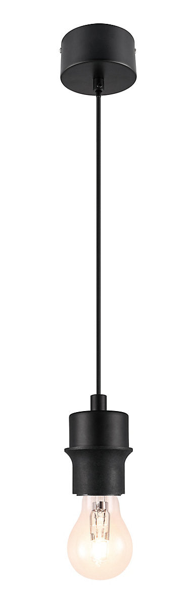 GoodHome Klentony Matt Black Pendant ceiling light, (Dia)100mm