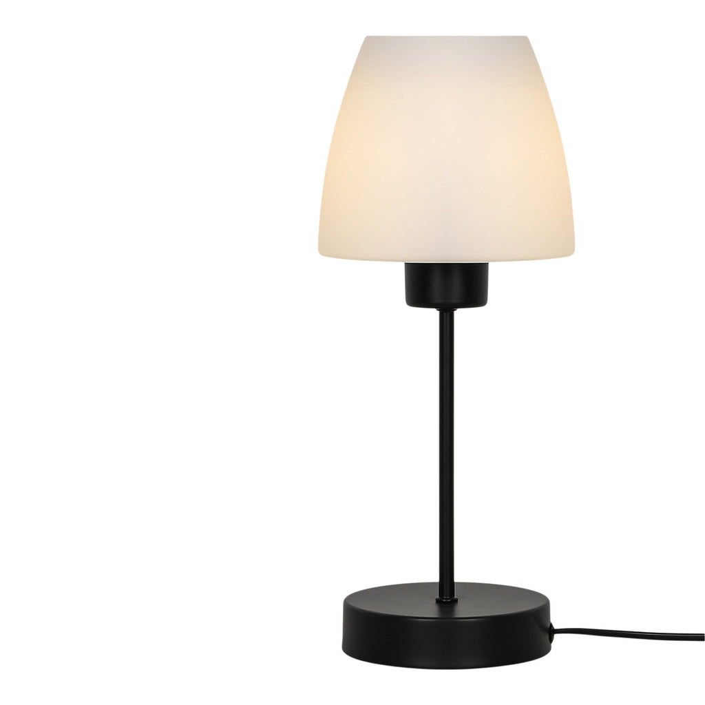 GoodHome Kluan Matt Black Table lamp