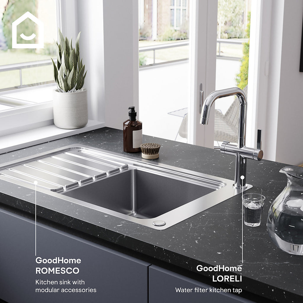 GoodHome Loreli Chrome effect Filter tap