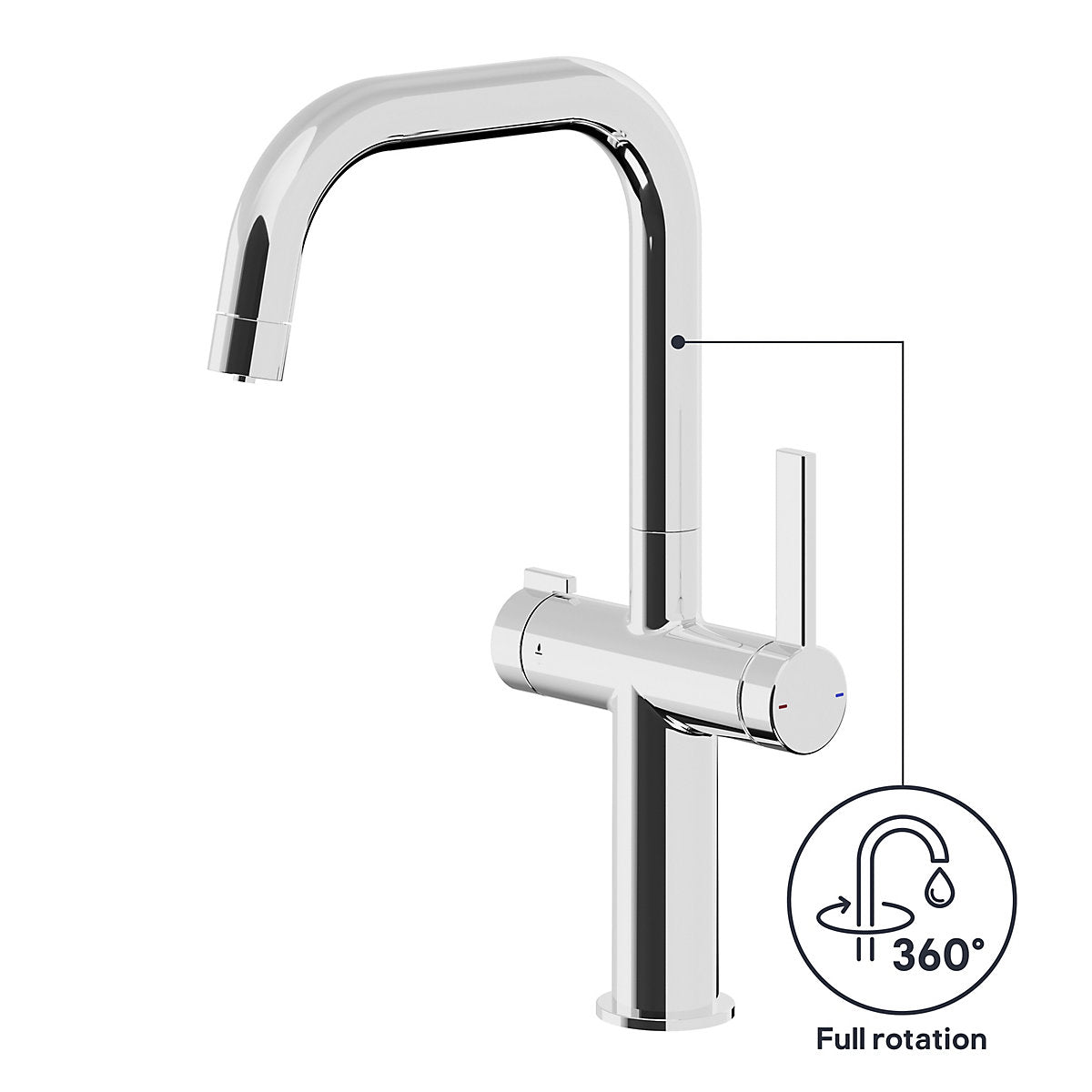 GoodHome Loreli Chrome effect Filter tap
