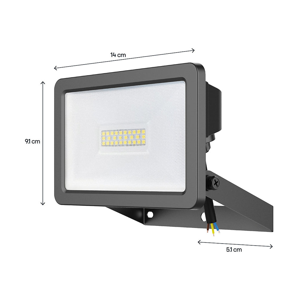 GoodHome Lucan Black Mains-powered Cool white LED Floodlight 2300lm
