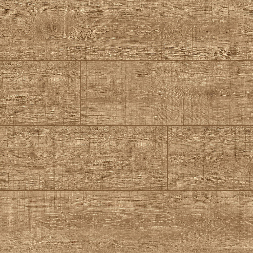 GoodHome Maldon XL Wide Dark Natural Oak effect Embossed Laminate flooring Sample