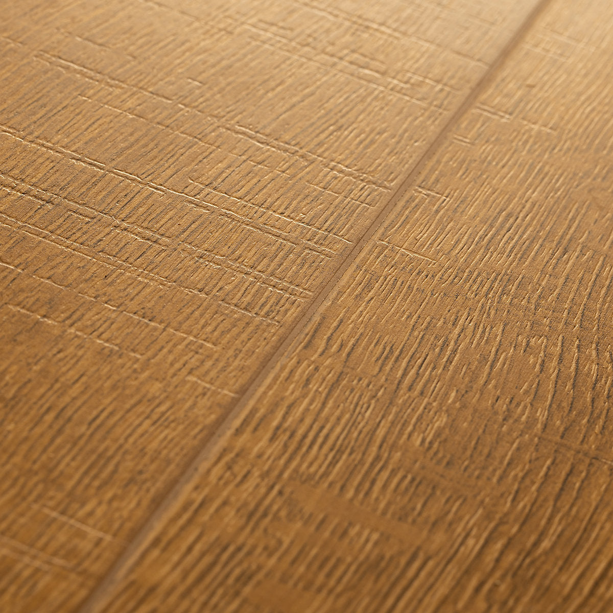 GoodHome Maldon XL Wide Dark Natural Oak effect Embossed Laminate flooring Sample