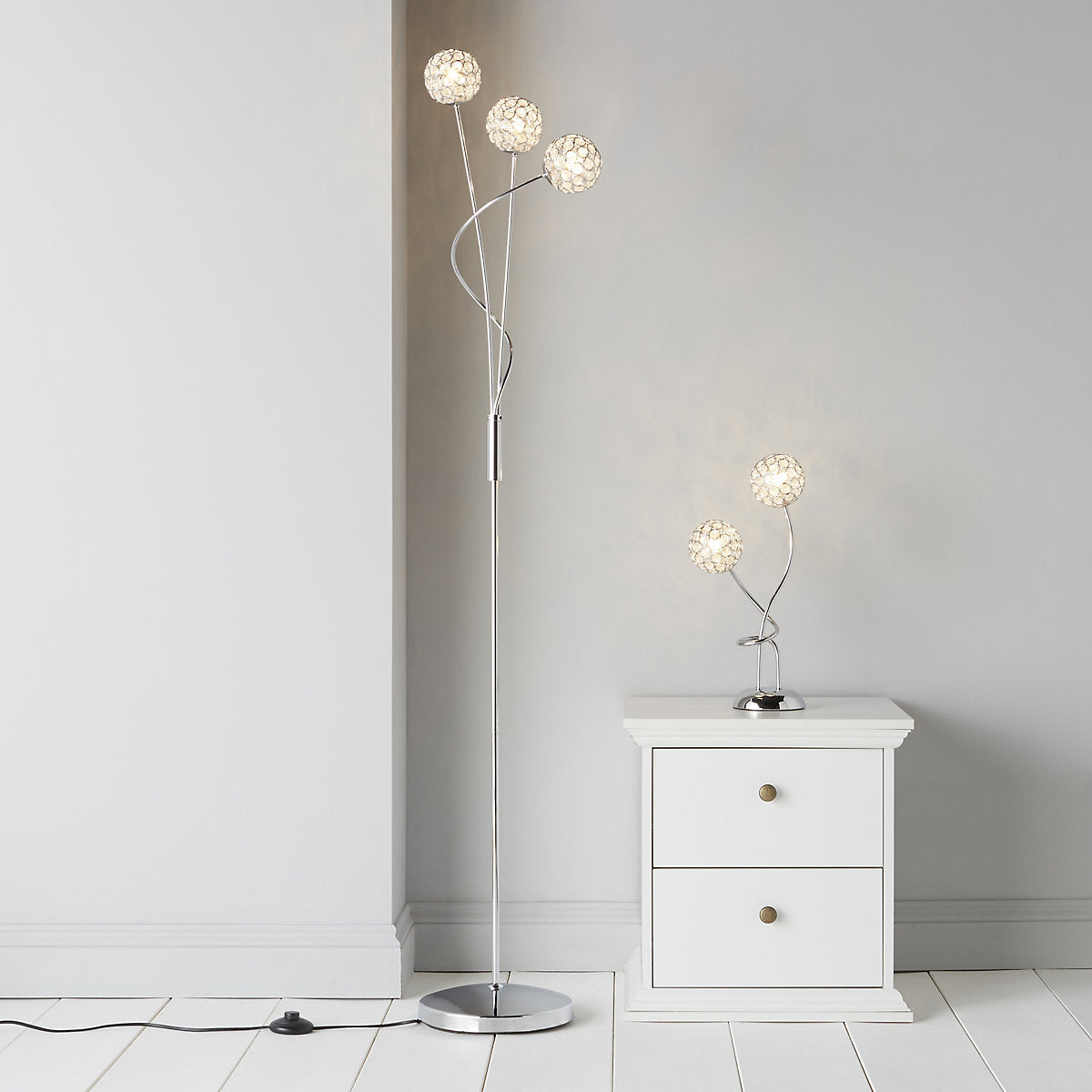 GoodHome Mantus Chrome effect Table light