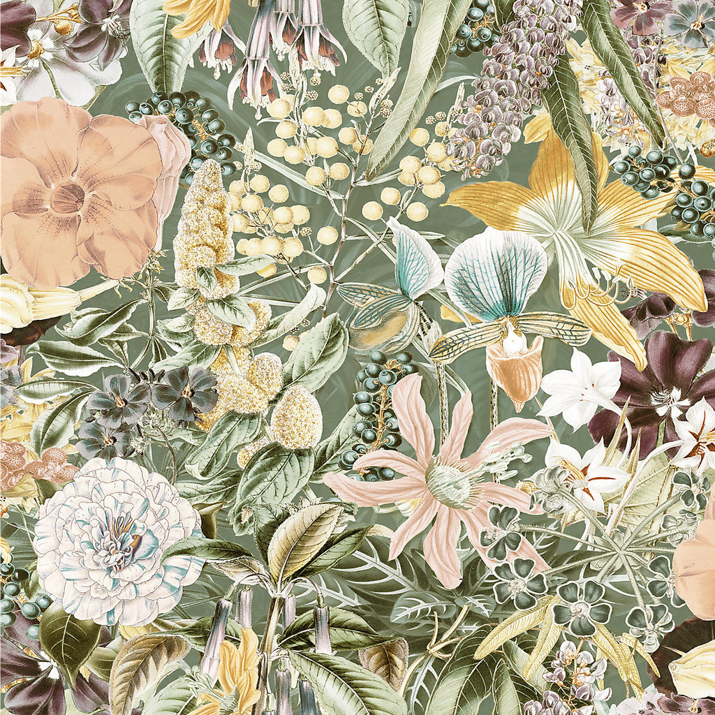GoodHome Marbury Multicoloured Exotic Foliage Natural Smooth Wallpaper