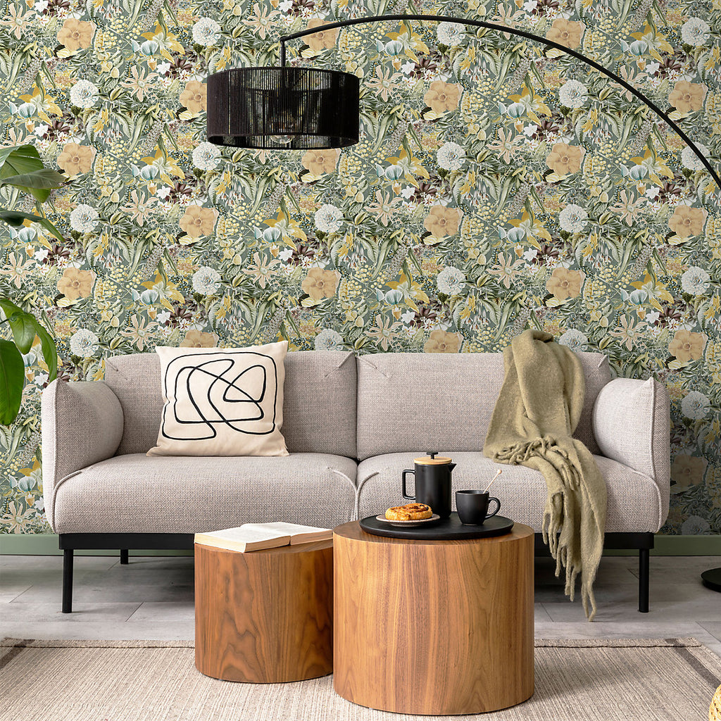 GoodHome Marbury Multicoloured Exotic Foliage Natural Smooth Wallpaper