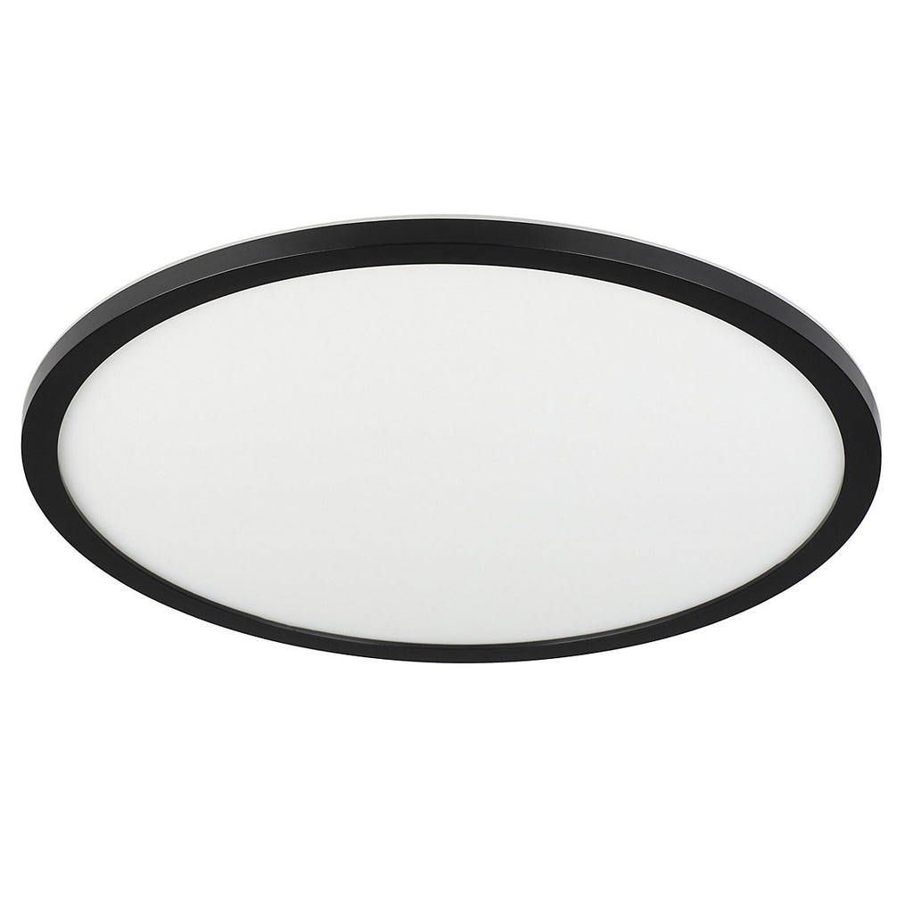 GoodHome Matt Plastic Black LED Ceiling light