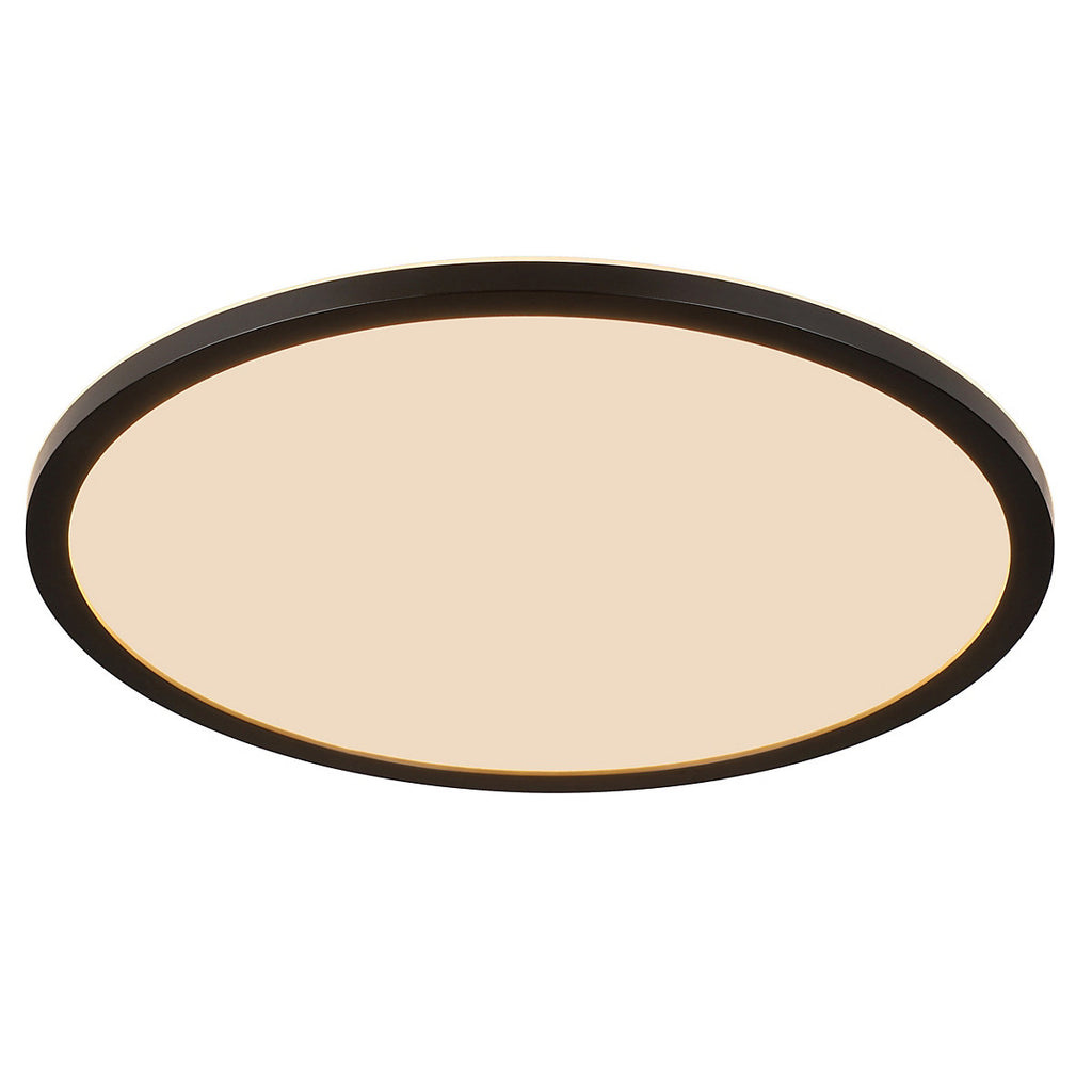 GoodHome Matt Plastic Black LED Ceiling light