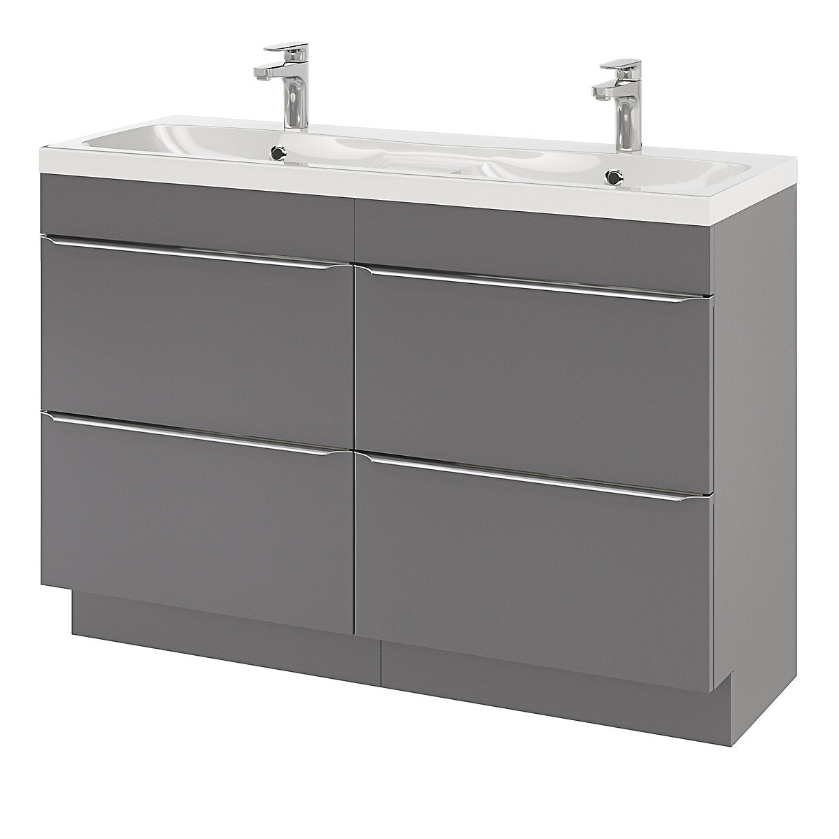 GoodHome Mila White Rectangular Counter top Basin (W)120cm