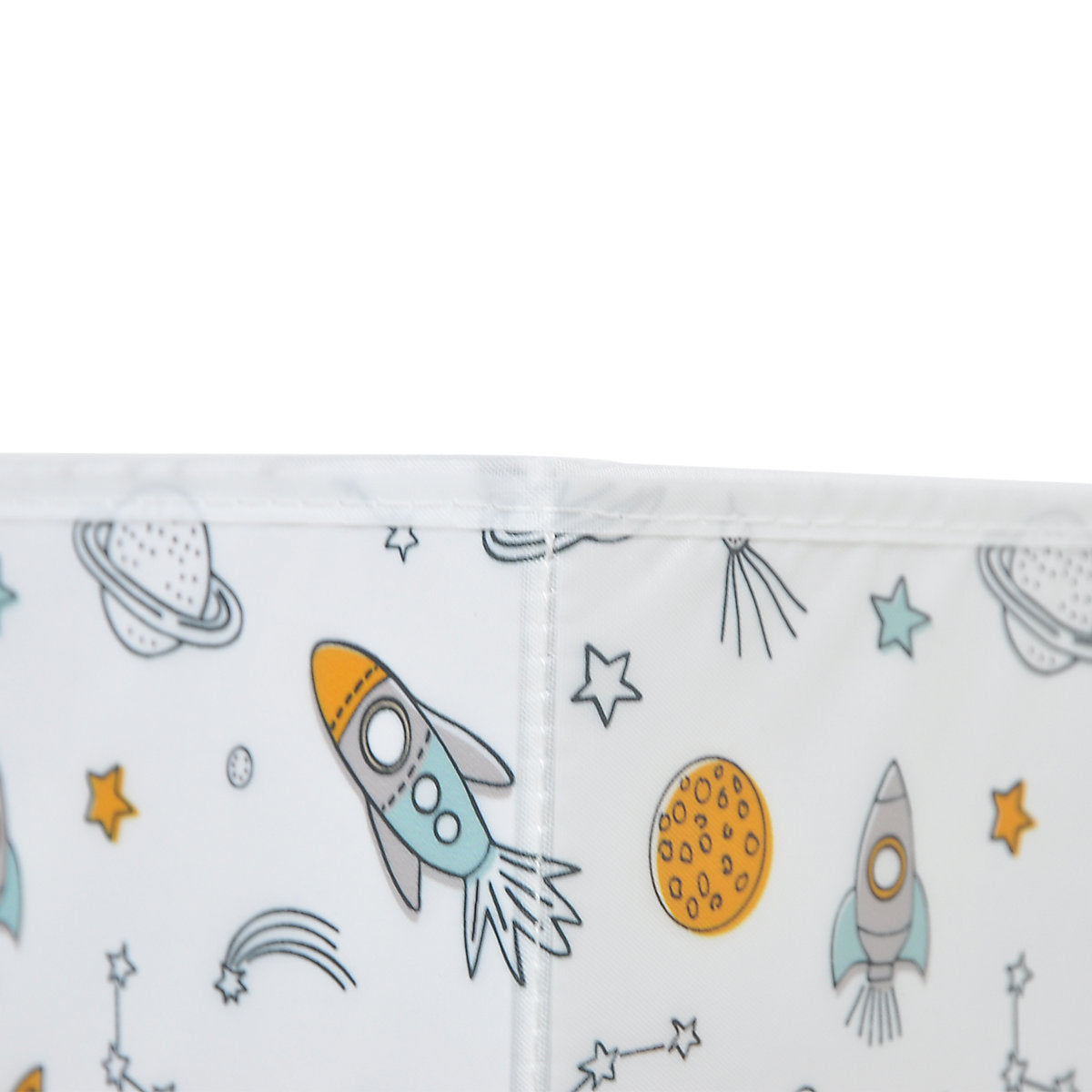 GoodHome Mixxit Space White Cardboard, polyester (PES) & polypropylene (PP) Foldable Storage basket (H)31cm (W)31cm (D)31cm