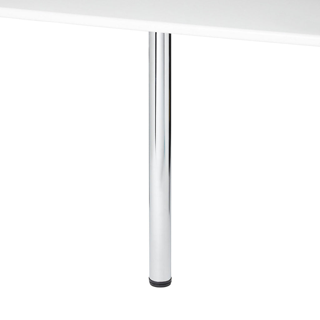 GoodHome Nantua Polished Gloss Chrome effect Modern Worktop support leg (Dia)60mm (H)900mm