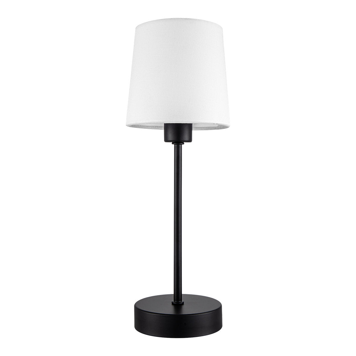 GoodHome Nunbird Plain Conical Matt Black & White Table lamp