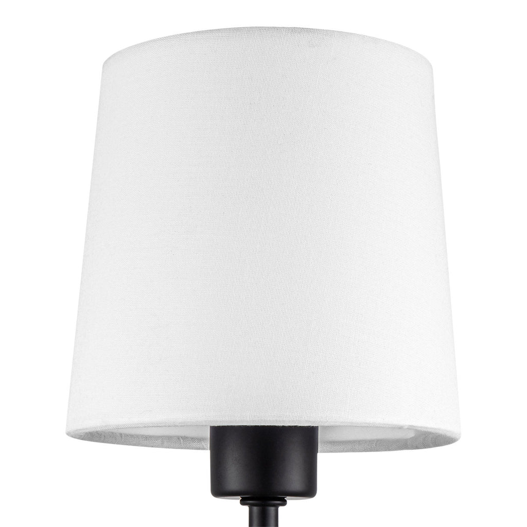 GoodHome Nunbird Plain Conical Matt Black & White Table lamp