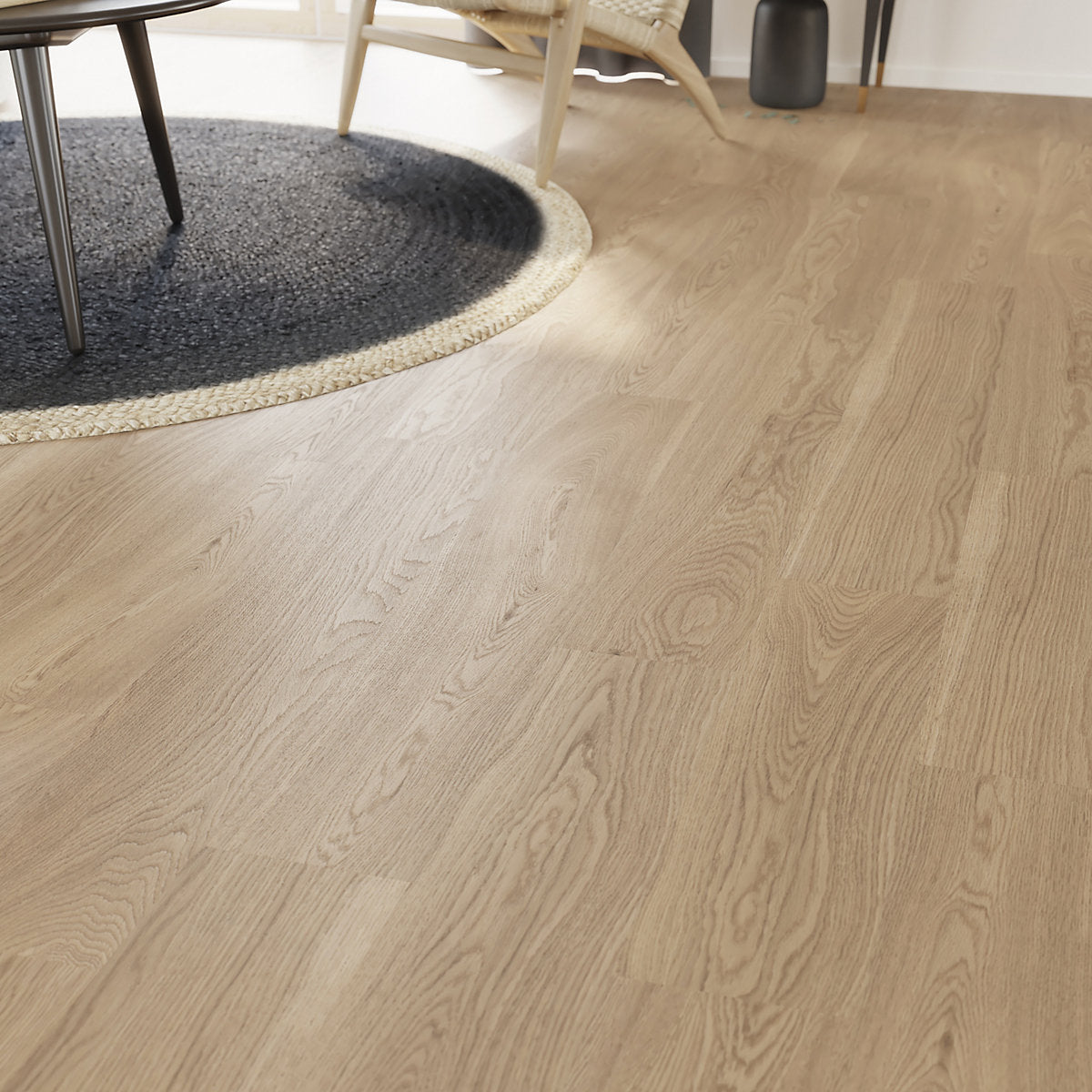 GoodHome Oak Textured Oak Engineered Real wood top layer flooring Sample