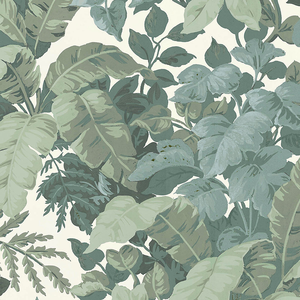 GoodHome Odell Green Big Foliage Natural Textured Wallpaper