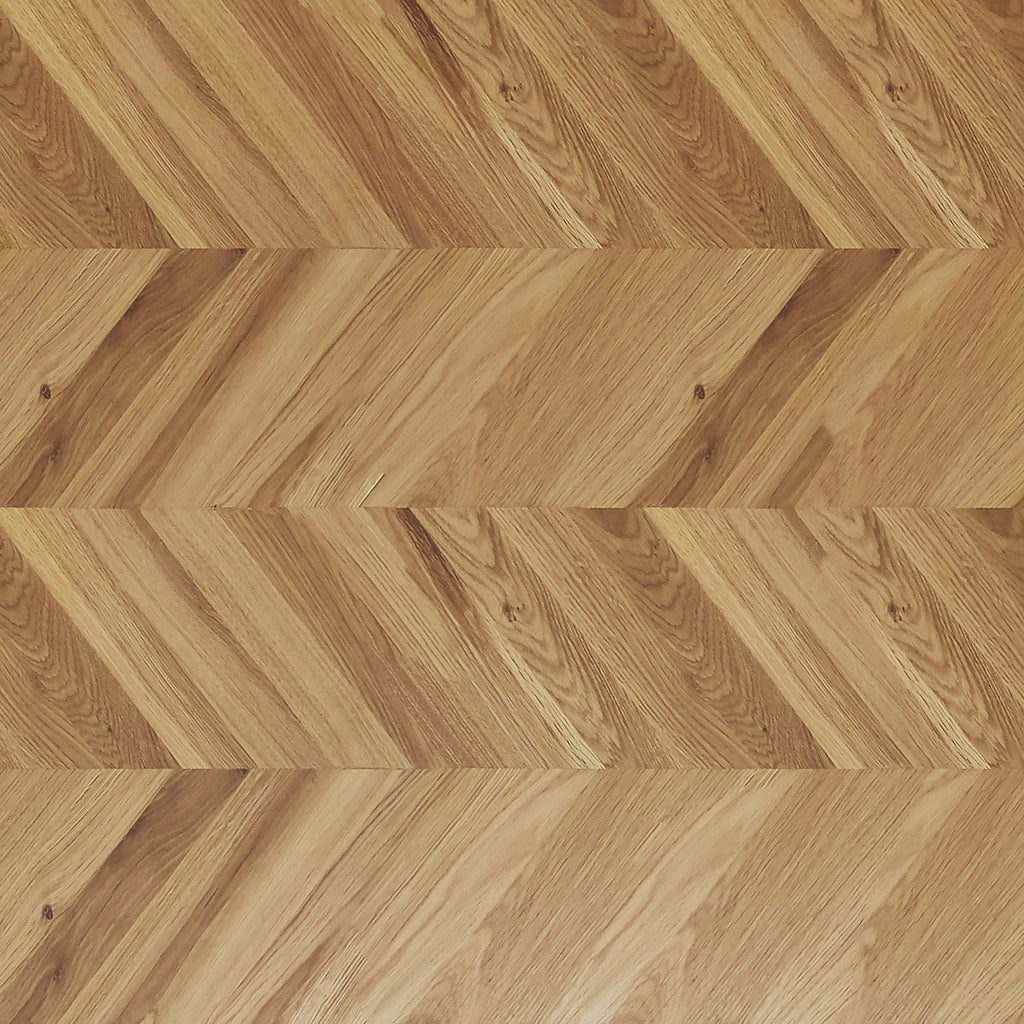 GoodHome Orin Chevron Matt Solid oak Upstand (L)3000mm