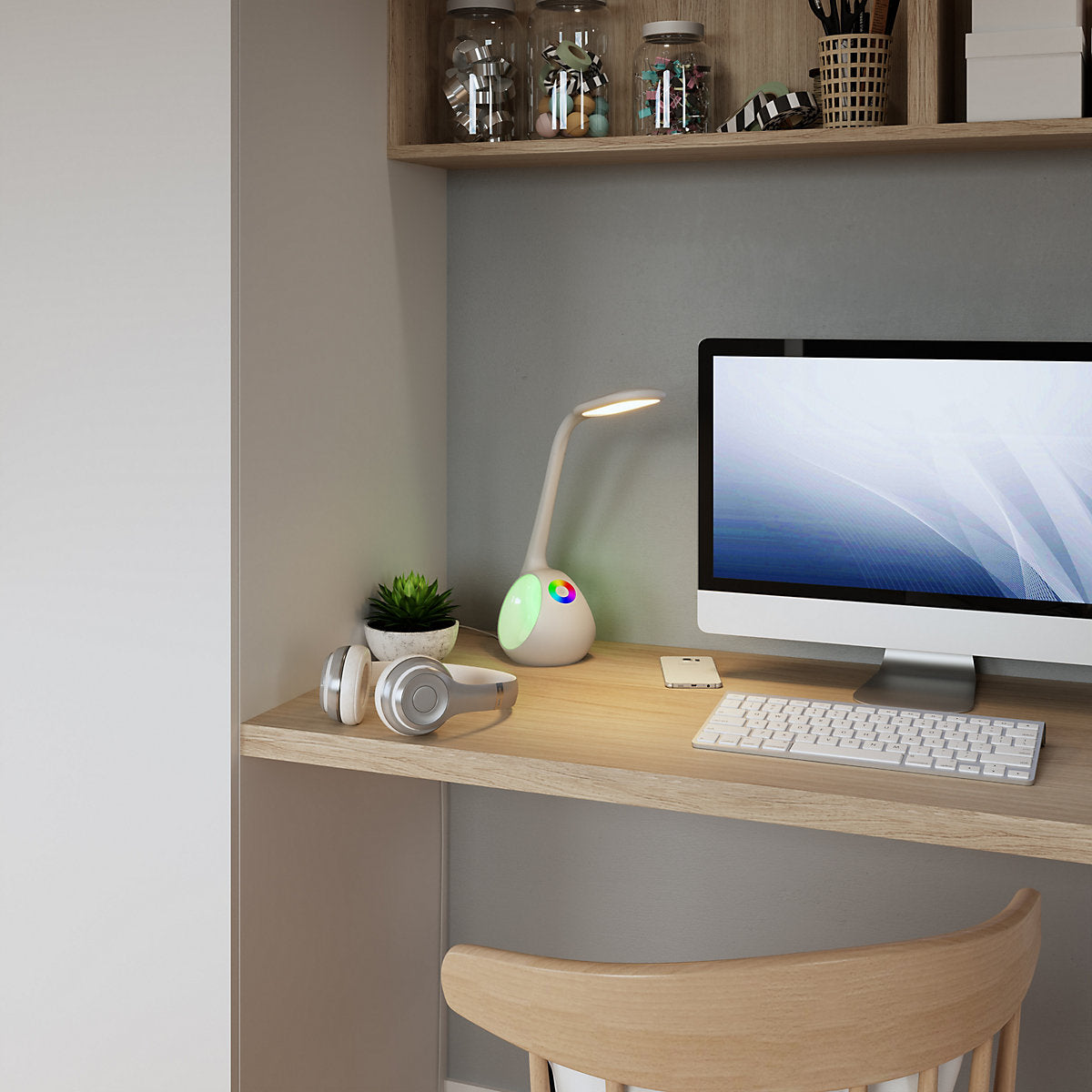 GoodHome Ouhoro White Table light