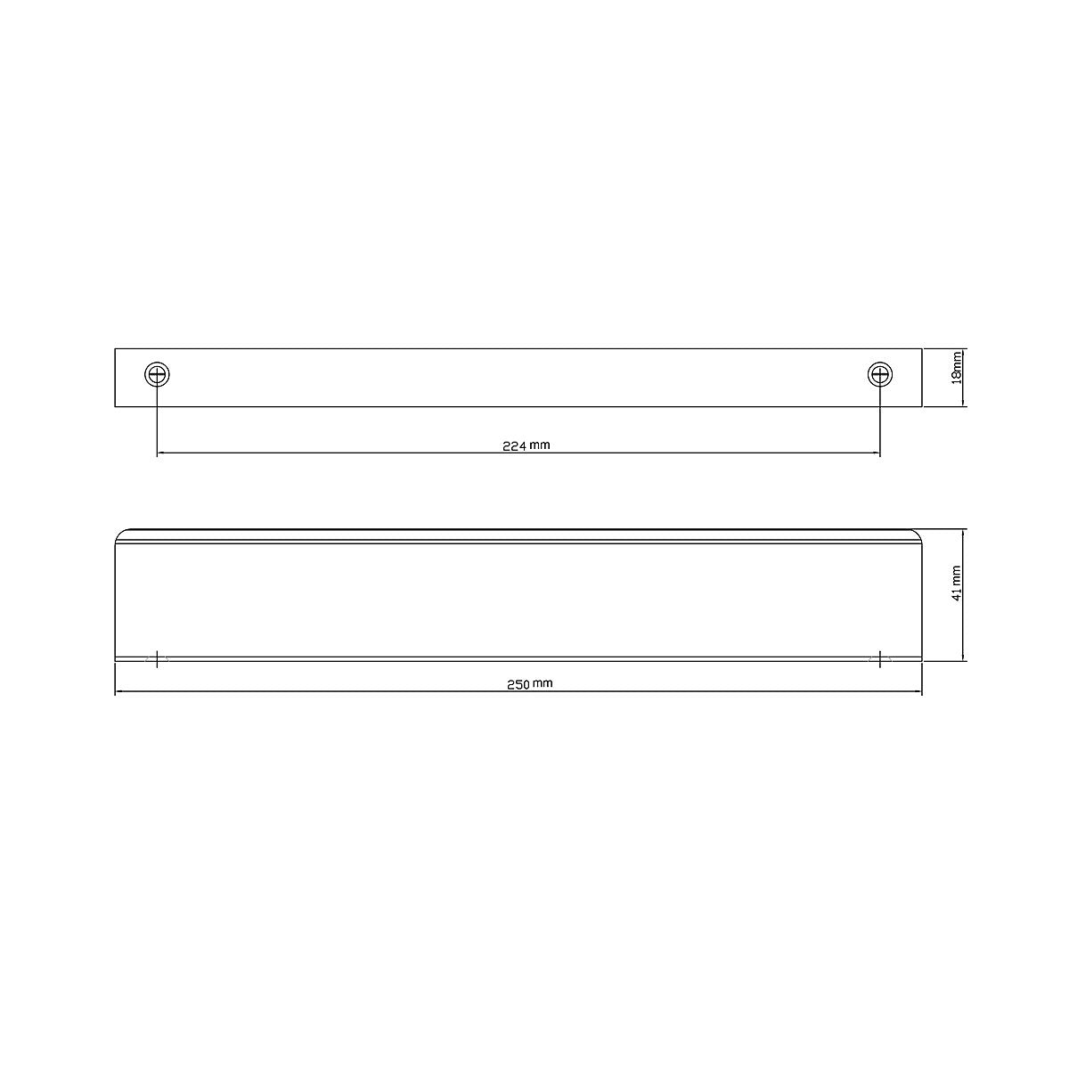 GoodHome Pequin Satin Nickel effect Kitchen cabinets Straight Pull Handle (L)25cm (D)41mm, Pack of 2