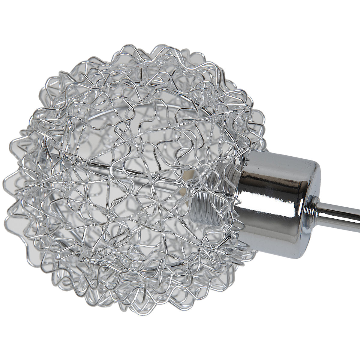 GoodHome Phaidros Plate Gloss Metal Chrome 5 Lamp LED Ceiling light