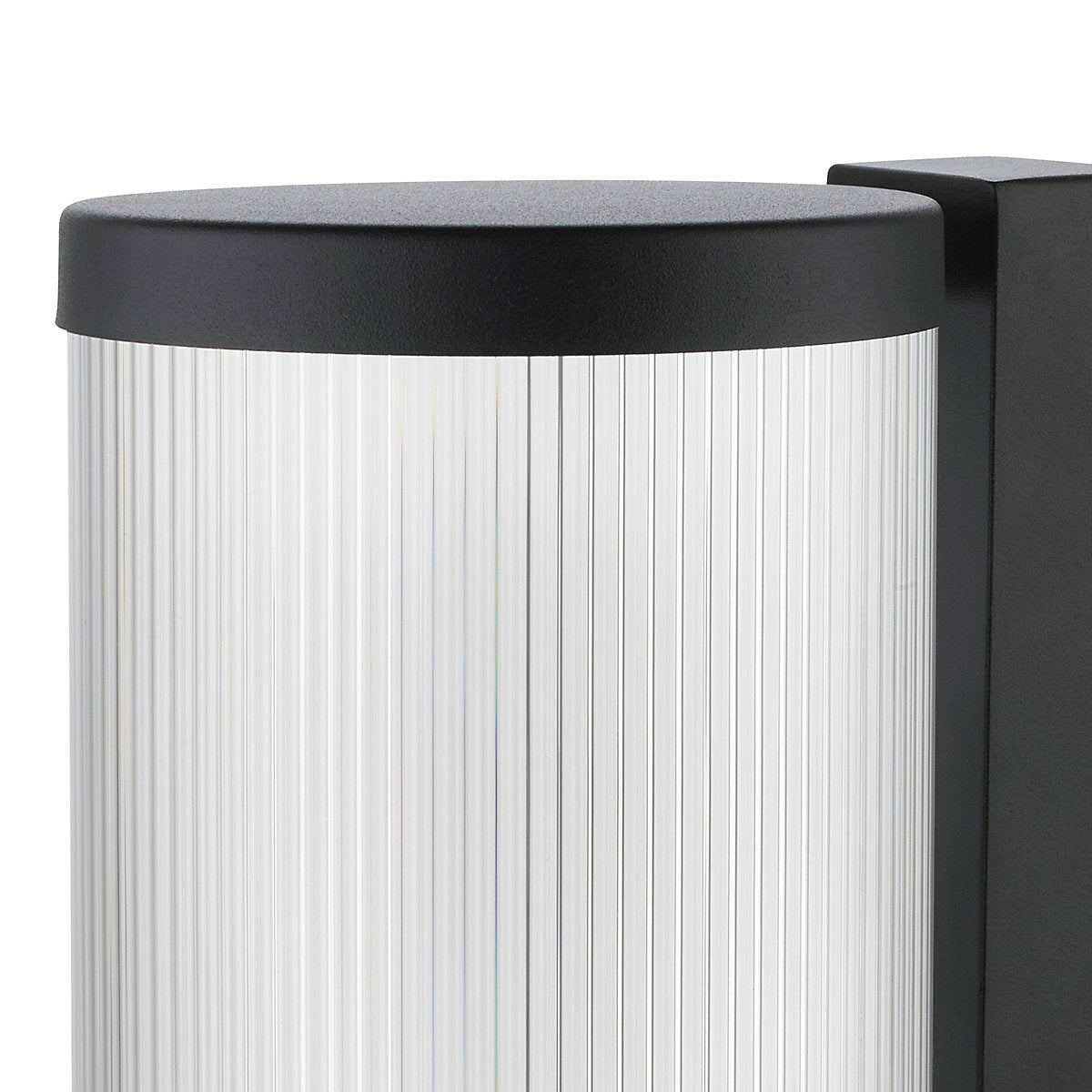 GoodHome Phuket Fixed Matt Black Mains-powered Outdoor Wall light