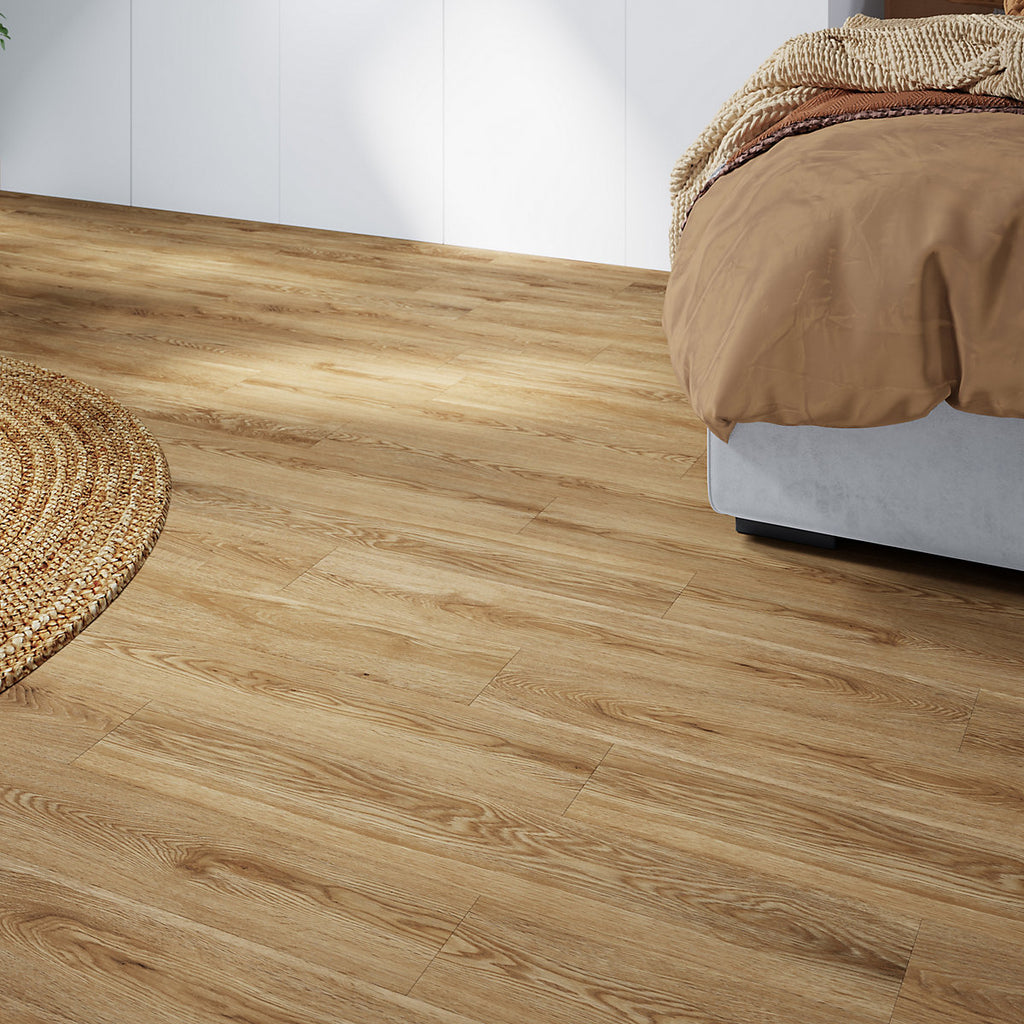 GoodHome Poprock Blond Oak Wood effect Self-adhesive Vinyl plank, 1.11m²