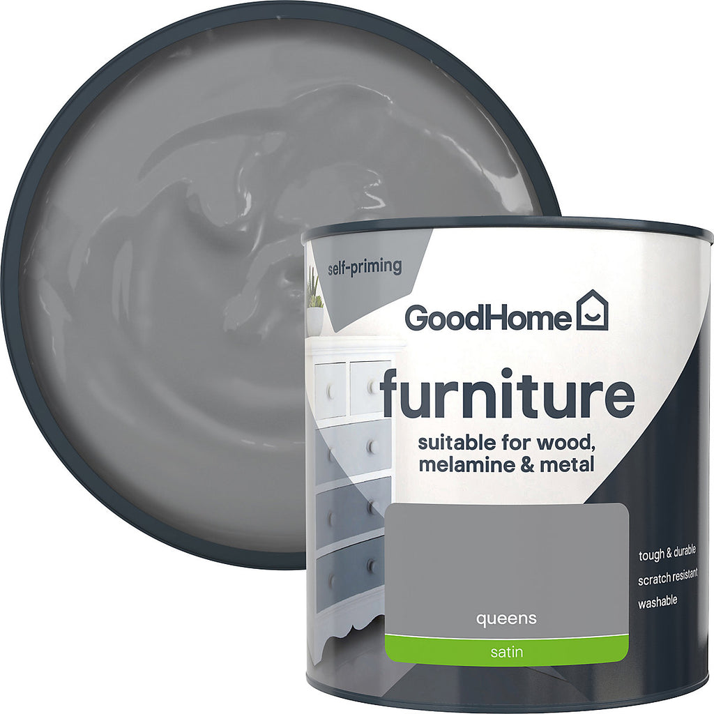 GoodHome Queens Satin Furniture paint, 500ml