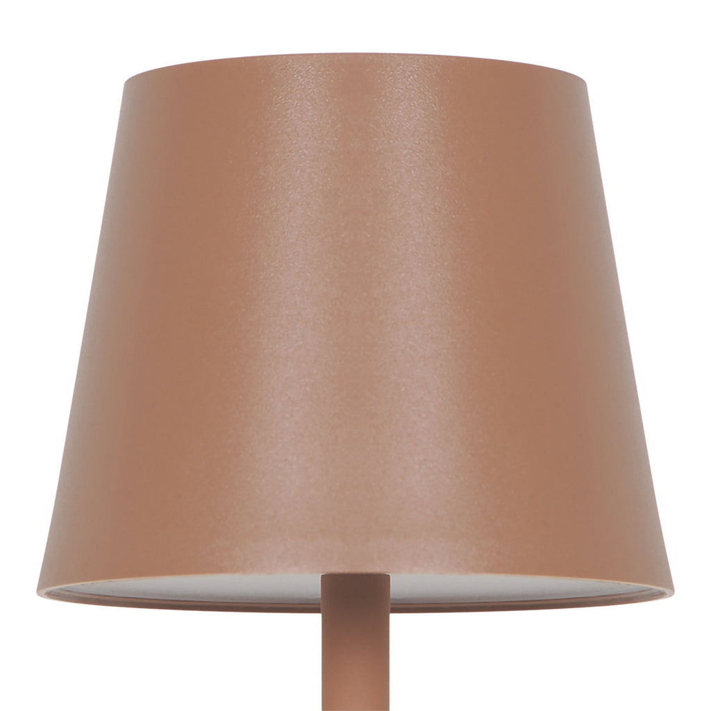 GoodHome Quelea Matt Terracotta Integrated LED Table lamp